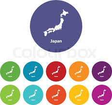 Map location, cities, capital, total area, full size map. Japan Map Icon Simple Illustration Of Stock Vector Colourbox