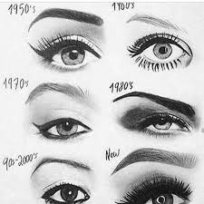 Evolucao Das Sobrancelhas Evolution Of The Eyebrows Evolution Eyebrows Eyebrowsonfleek Sobrancelha Microbl Vintage Makeup Retro Makeup 50s Makeup