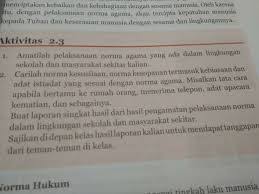 Dosen pebimbing :mia kusumawati, m.pdkelompok 2(3c) : Aktivitas 2 3 Amatilah Pelaksanaan Norma Agama Tugas Pkn Kelas 7 Halaman 43 Kkaktri Channel Info Pendidikan