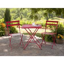 Garden Oasis French Bistro Steel Chair Red Outdoor Living Patio Furniture Garden Outdoor Patio Furniture Sets Outdoor Patio Furniture Outdoor Furniture