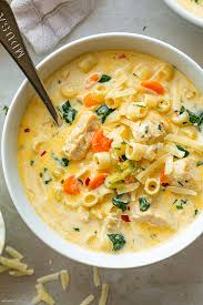 Cook in large batches and refrigerate or freeze to eat during the week. Creamy Chicken Pasta Soup Recipe With Carrot And Spinach Best Chicken Noodle Soup Recipe Eatwell101