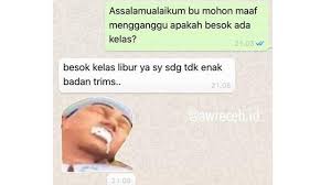 Download gambar lucu bergerak untuk dp bbm, whatsapp (wa) facebook, line & media sosial lainnya secara gratis! 6 Chat Dosen Iseng Kirim Stiker Wa Ke Mahasiswa Ini Kocak Hot Liputan6 Com