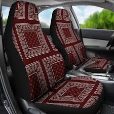 Burgundy Bandana Seat Covers Patch Style From The Bandana Blanket Company Seat Covers Car Seats Carseat Cover