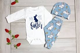 My 1st Easter Graphic Set Cuddle Sleep Dream Baby Boy Easter Outfit Infants Boys Easter Outfit Baby Easter Outfit