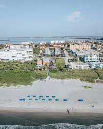 Drone Shot Of Westgate Cocoa Beach Resort Including The Beach Concierge Area Find A Full Review Of Best Island Vacation Beach Resorts Florida Beaches Vacation