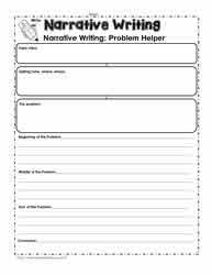 Write a first person narrative about an incident or experience in your life. Narrative Writing Worksheets