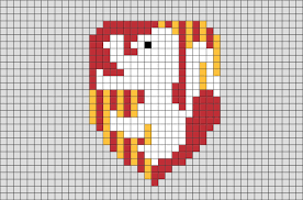 Gryffindor Crest Pixel Art Harry Potter Cross Stitch Pattern Pixel Art Gryffindor Crest
