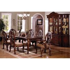 A tuscan style dining room should have a dining table that features a glass top with a wrought iron base that features simple curves and chairs that match, or a natural wood table that looks distressed and old. Tuscany Ii 7pc Dining Table