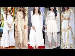 Stylish Beautiful All White Dresses For Girls Women Kurti Suit Palazoo Hot White Suits Trend Youtube Girls White Dress Girls Dresses Dresses