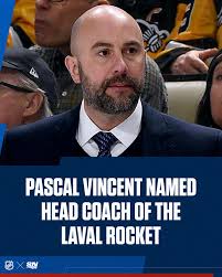 Former Blue Jackets head coach Pascal Vincent has been named head coach of  the AHL's Laval Rocket 🆕