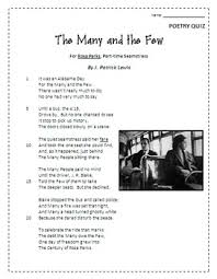 Rosa Parks The Many And The Few Poetry Quiz Poetry Quiz Literacy Unit Rosa Parks
