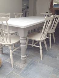 Dining Chairs Given A 2 Colour Distress Using Annie Sloan Cream Over Country Grey Dining Table L Country Dining Tables Grey Dining Tables Painted Dining Table