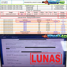 Bukti Pembayaran Lunas Bermain Di Nemo4d Periode Mainan Tanggal