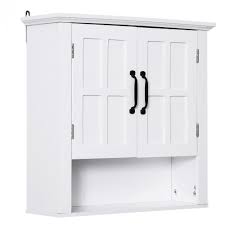 Meuble bas de salle de bain sicela naturel. Armoire Haute Murale De Salle De Bain Ou Wc Placard 2 Portes 2 Etageres Niche Dim 60l X 20l X 58h Cm Mdf Panneaux Particules Blanc Colonne Et Meuble De Rangement