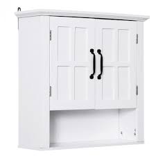 Style, contemporain ou bien classique ? Armoire Haute Murale De Salle De Bain Ou Wc Placard 2 Portes 2 Etageres Niche Dim 60l X 20l X 58h Cm Mdf Panneaux Particules Blanc Colonne Et Meuble De Rangement