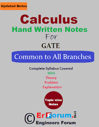 Department of mathematics and statistics. Pdf Calculus Handwritten Notes For Gate Exam