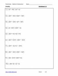The word polynomial simply describes math equations that involve addition, subtraction, multiplication, division, or exponentiation of these terms, but can be seen in a variety of iterations including polynomial. 27 Adding And Subtracting Polynomials Worksheet Answers Worksheet Resource Plans