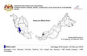 Hulu langat is the fifth largest district in selangor state with an area of 840 square kilometres and a population of 1,141,880 at the 2010 census (provisional result). Media Selangor Infokini Ramalan Cuaca Amaran Ribut Facebook