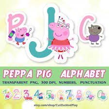 Peppa Pig Alphabet Clipart Peppa Pig Birthday Banner Birthday Decorations Digital Alphabet Party Printables Printable Abc Scrapbook Peppa Pig Birthday Peppa Pig Birthday Party Pig Birthday