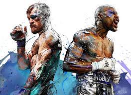 Illustration Mayweather V Mcgregor By Yann Dalon Mayweather Vs Mcgregor Floyd Mayweather Gym Art