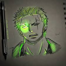 Zoro one piece wallpapers ·① wallpapertag : Here S My Zoro Glow Art Uploaded On My Ig Page Onepiece
