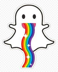 Hd Snapchat Ghost Rainbow Stickers Png Image Rainbow Png Rainbow Stickers Png Images