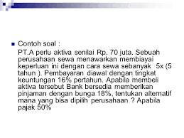 Contoh soal sewa guna usaha. Sewa Guna Leasing Ppt Download