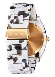 Time Teller Acetate Watch Black Tortoise Unisex Acetate Nixon Us