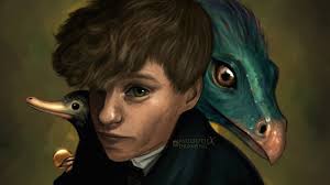 He lives in the harry potter universe and travels with a magical suitcase containing amazing animals. Drawing Of Newt Scamander Eddie Redmayne From Fantastic Beasts By Milou Baars Youtube