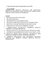 Uraian tugas ahli gizi rumah sakit. Doc Tugas Pokok Dan Fungsi Tenaga Pelaksana Gizi Tpg Sunarto Hani Academia Edu