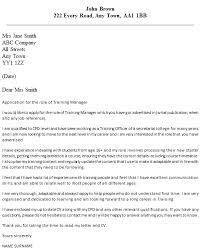 Training Manager Cover Letter Example Icover Org Uk