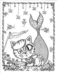 See more ideas about colouring pages, adult coloring pages, coloring book pages. Instant Download Merkitty Purrrirate Coloring By Chubbymermaid Mermaid Coloring Pages Coloring Books Mermaid Coloring