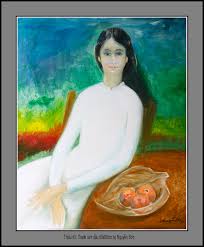 Image result for tranh vẽ thiếu nữ