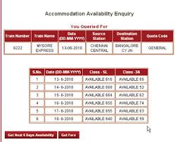 Train Seat Availability Search Train Seat Availability