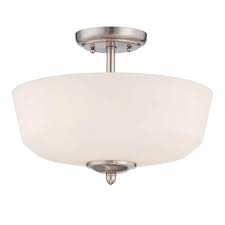 Designers Fountain Darcy 2 Light Brushed Nickel Semi Flush Mount Light 15006 Sf 35 Ceiling Lights Hallway Lighting Ceiling Light Fixtures