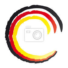 Ein wichtiger bestandteil der deutschen nationalflagge. Deutschland Flagge Rund Fototapete Fototapeten Mitteleuropa Weltmeisterschaft Einschrankung Myloview De