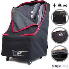 Simple Being Baby Car Seat Travel Bag Gate Check Infant Carriers Booster Cover Protector For Air Travel Black With Wheels Car Seat Travel Bag Baby Car Seats Best Car Seats