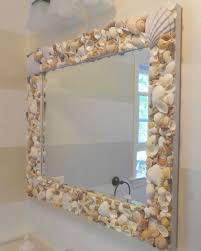 How To Make A Shell Mirror Tutorial With Your Treasures From The Sea Beach Theme Bathroom Beach Bathrooms Beach House Decor