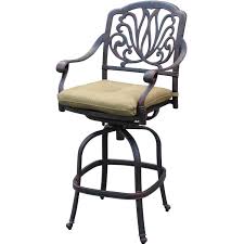 Darlee Elisabeth Cast Aluminum Patio Swivel Bar Stool Bbqguys In 2020 Patio Bar Stools Patio Bar Outdoor Bar Stools