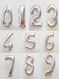 Pin By Angel Hughes On Craft Ideas Number Balloons Silver Holiday Decor Balloons