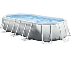 Aufstellpool Intex Prism Frame Oval Pool 488x244x107 Cm Blau Kaufen Bei Hornbach Ch