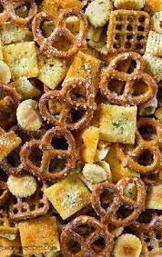 Ranch Chex Mix Made For A Crowd My Favorite Snack Mix Is Loaded With Peanuts Cheese Crackers Pretzels An Snack Mix Recipes Homemade Snacks Chex Mix Recipes
