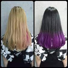 routy salonさんはinstagramを利用しています 同日に褪色メンテナンスで似たデザインを作ったので並べてみました 1枚目はダークブルー パープル 2枚目はダークバイオレット ピンク 根本のプリンが気になった 褪色を繰り返 hair styles long hair styles beauty