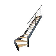 03 84 74 34 41. Escalier 1 4 Tournant Droit Metal Et Bois Spark Led 13 Marches Chene Castorama