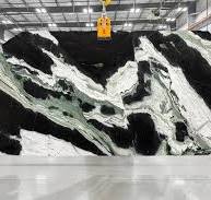 White Jade Marble Slab – Bold Veins, Green & Silver Hues ...