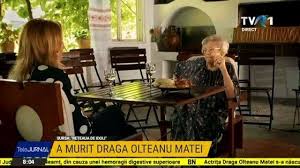 Draga olteanu matei a murit, noaptea trecută, la vârsta de 87 de ani. Stirile Tvr Draga Olteanu Matei A Murit Facebook