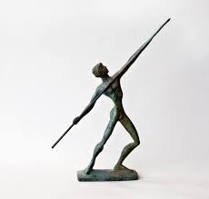 Javelin Thrower Bronze Athlete Ancient Greece Olympic Games Etsy Ancient Greece Olympics Metal Art Sculpture Ancient Greece