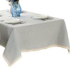 R Lang Stripe Spillproof Tablecloth 60 X 108 Inch Zipper Tablecloth For Outdoor Use With Umbrella Covered Tables L Tablecloth Fabric Table Cloth Umbrella Cover