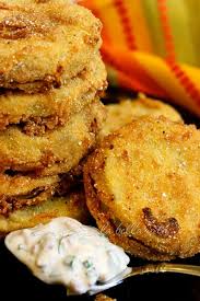 The Best Fried Green Tomatoes With Garlic Bacon And Buttermilk Sauce Recipe Recipes Food Summer Tomato Recipe