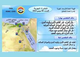 أكد خبراء هيئة الأرصاد عدم استقرار الأحوال الجوية، خلال فترة الخريف، التي تبدأ غدًا الثلاثاء، حتى الأحد المقبل، مؤكدين أن وجود فرص لسقوط الأمطار . Ø­Ø§Ù„Ø© Ø§Ù„Ø·Ù‚Ø³ ØºØ¯ Ø§ Ø±ÙŠØ§Ø­ ÙˆØ£ØªØ±Ø¨Ø© ÙˆØ§Ù†Ø®ÙØ§Ø¶ Ø¯Ø±Ø¬Ø© Ø§Ù„Ø­Ø±Ø§Ø±Ø© ÙˆØ§Ø¶Ø·Ø±Ø§Ø¨ Ø§Ù„Ù…Ù„Ø§Ø­Ø© Ø§Ù„Ù…ØµØ±ÙŠ Ø§Ù„ÙŠÙˆÙ…